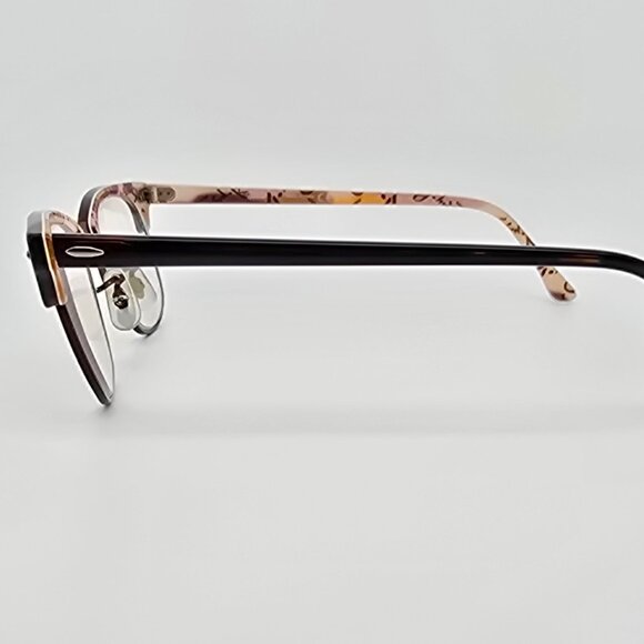 Ray-Ban RB5154 5650 Clubmaster Polished Tortoise on Text Eyeglasses Frame 51mm - Picture 3 of 14
